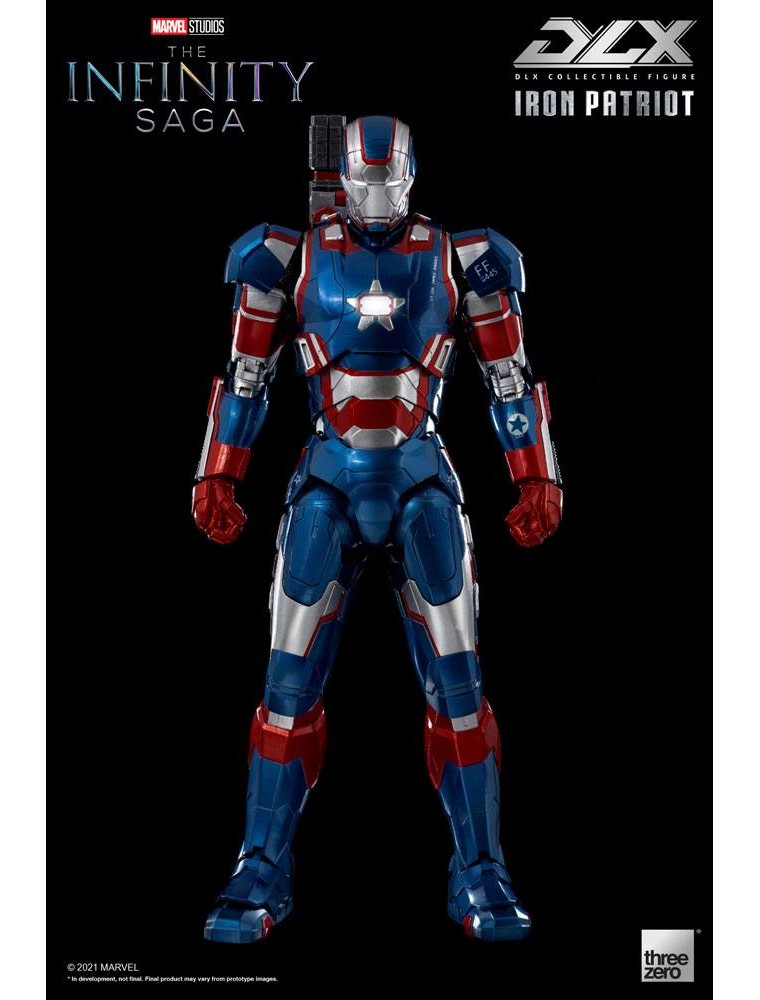 Infinity Saga Dlx Action Figura 1/12 Iron Patriot 17 Cm Threezero