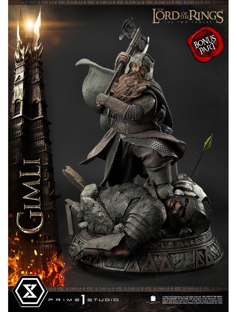 Il Signore Degli Anelli: The Two Towers Statua 1/4 Gimli Bonus Version 56 Cm Prime 1 Studio