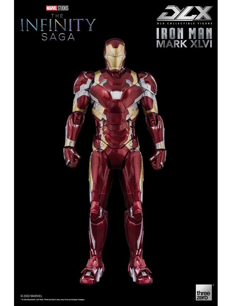 Infinity Saga Dlx Action Figura 1/12 Iron Man Mark 46 17 Cm Threezero