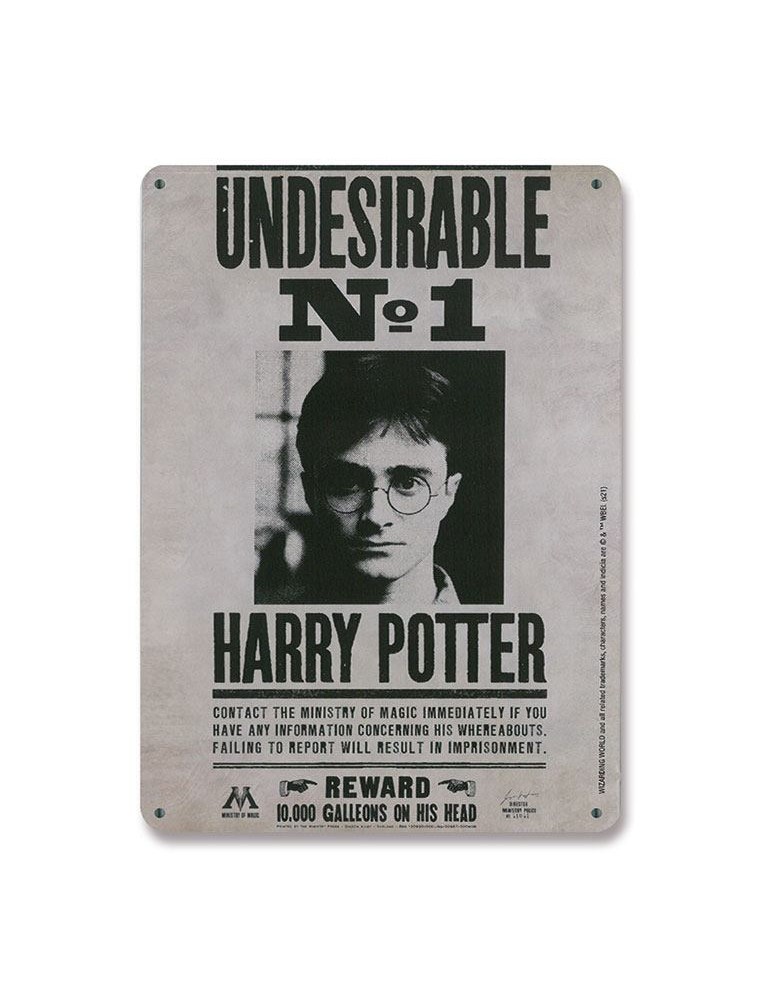 Harry Potter Tin Sign Undesirable No. 1 15 X 21 Cm Logoshirt