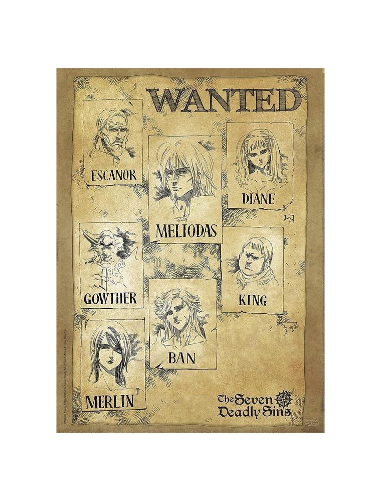 The Seven Deadly Sins - Poster "wanted" (52x38)