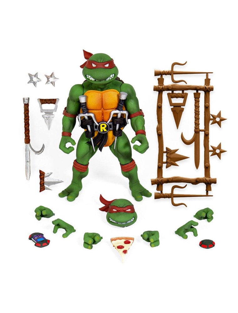 Tartarughe Ninja Ultimates Action Figura Raphael Version 2 18 Cm Super7