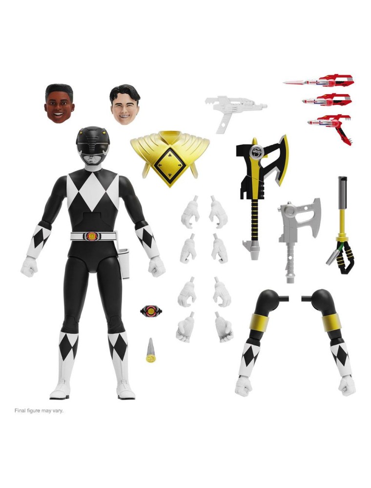 Mighty Morphin Power Rangers Ultimates Action Figura Black Ranger 18 Cm Super7