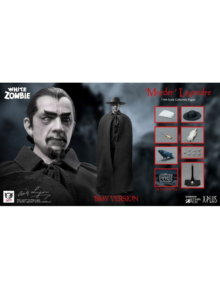 The White Zombie My Favourite Movie Action Figura 1/6 Murder Legendre (bela Lugosi) B&w Version 30 Cm Star Ace Toys