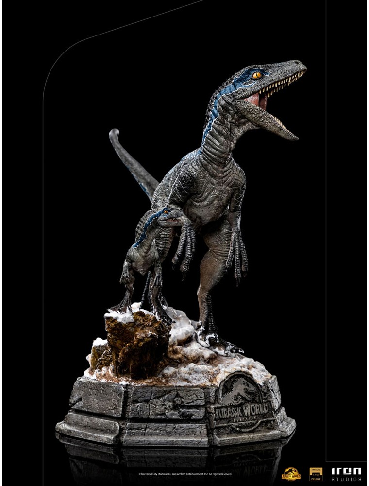 Jurassic World Dominion Deluxe Art Scale Statua 1/10 Blue E Beta 20 Cm Iron Studios