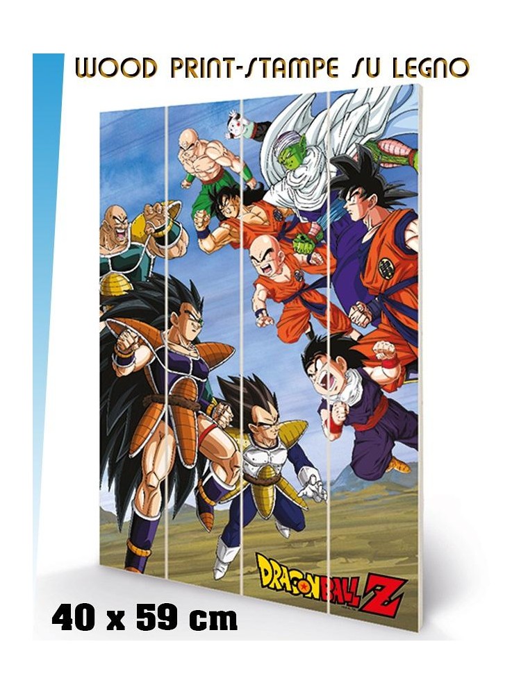 DRAGON BALL BATTLE CLASH WOOD PRINT STAMPA SU LEGNO PYRAMID INTERNATIONAL