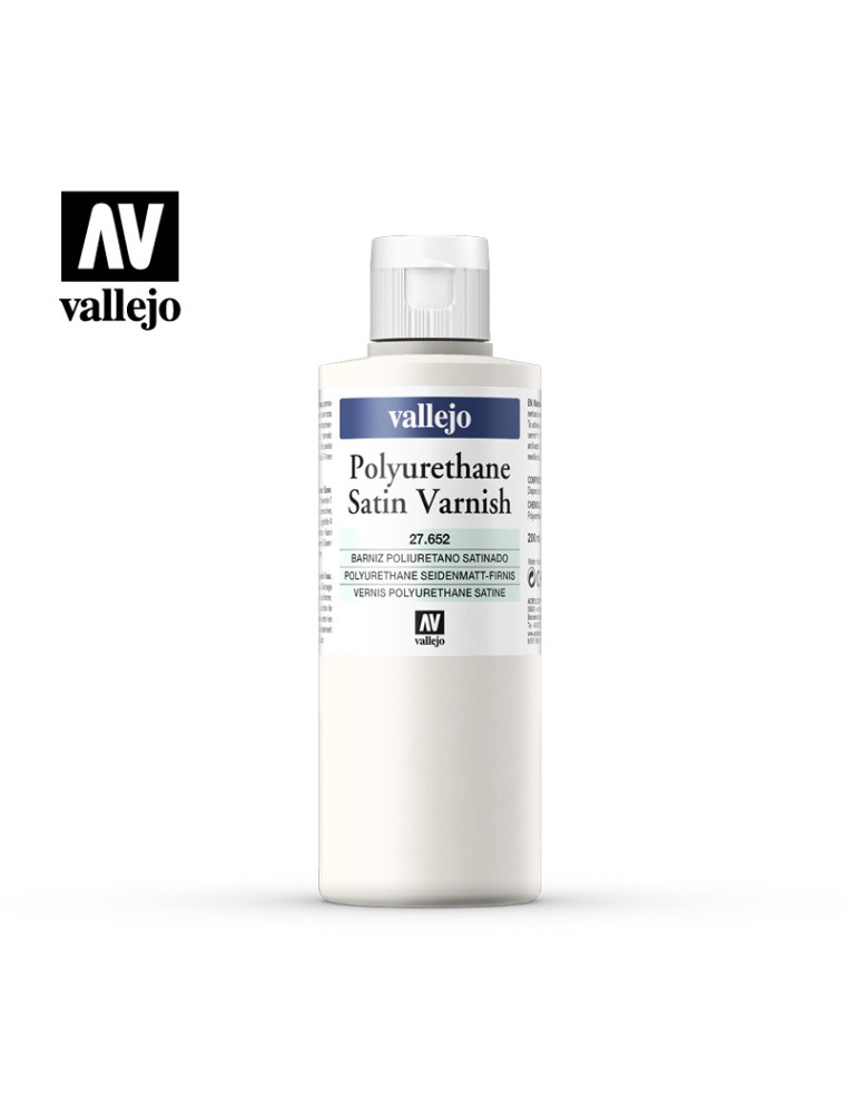 POLYURETHANE SATIN VARNISH 200ML 27652 COLORI VALLEJO