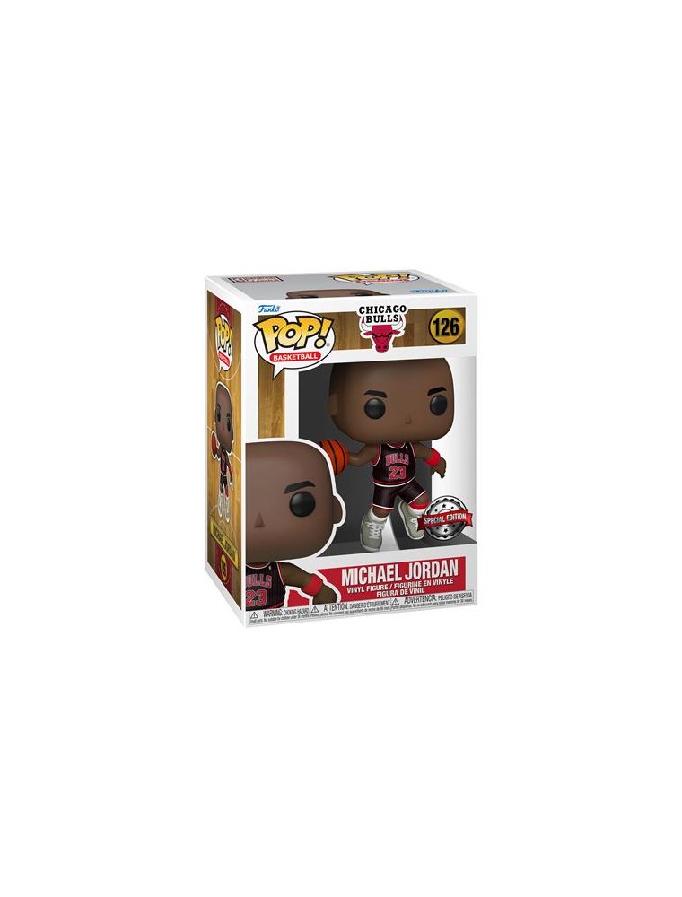 Michael Jordan Nba - Pop Funko Vinile Figura 126 (black Pinstripe Jersey) Ga Excl Funko Figures