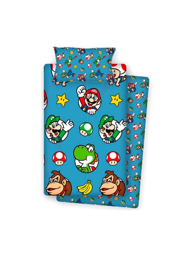 Super Mario Bros Fogli Set Letto 90cm Nintendo