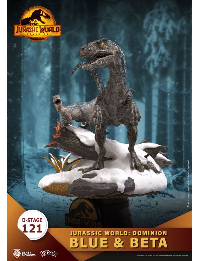 Jurassic World: Dominion D-Stage PVC Diorama Blue & Beta 13 Cm Beast Kingdom Toys