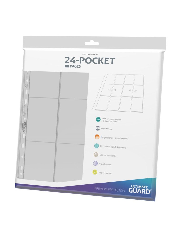 Ultimate Guard 24-Pocket QuadRow Pages Side-Loading Clear (10) Ultimate Guard