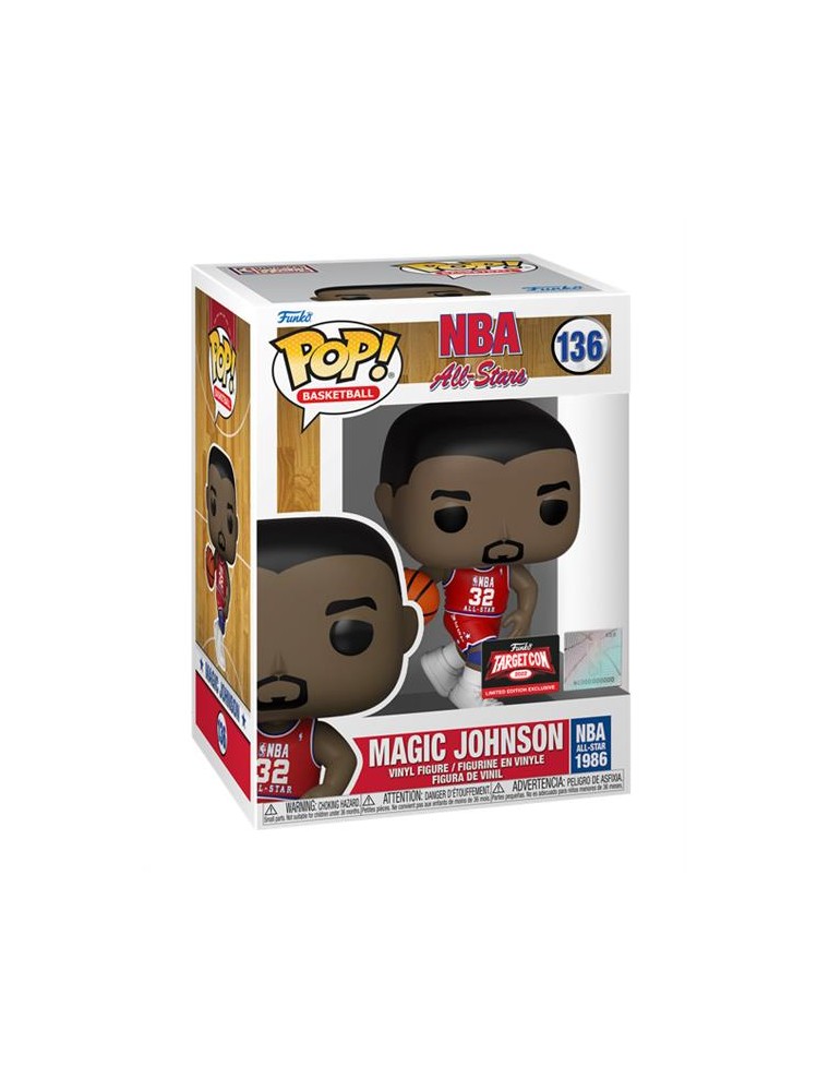 Nba -  Pop Funko Vinile Figura 136 Magic Johnson (all Star Game 1986) 9cm Comicon 22 Excl Funko Figures