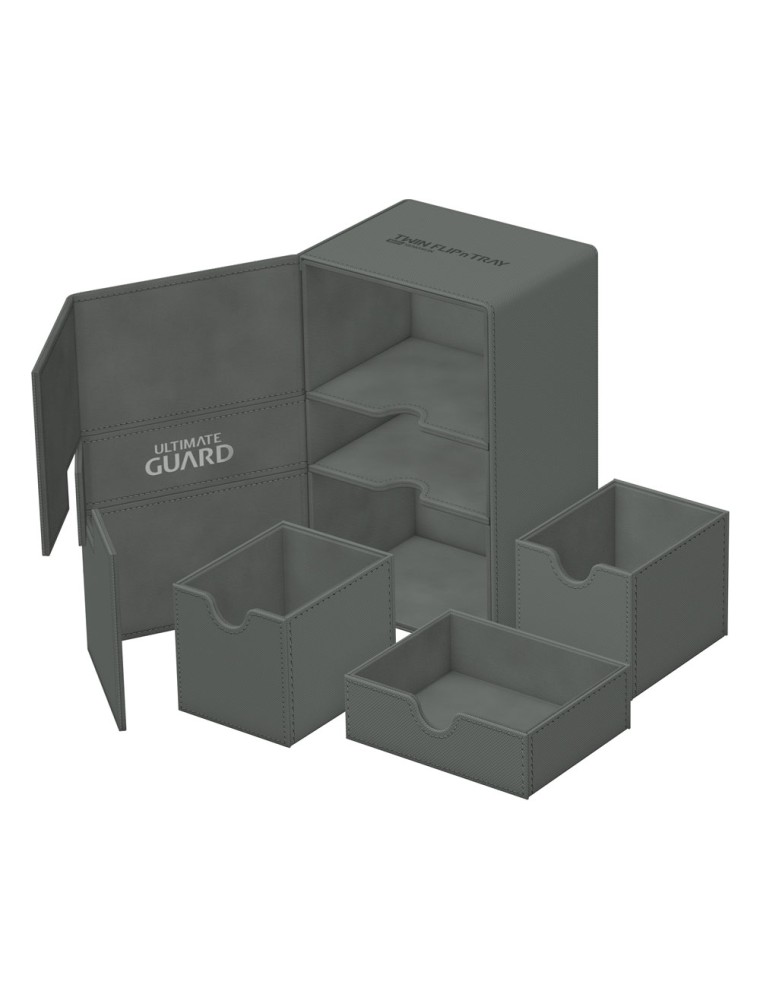 Ultimate Guard Twin Flip`n`Tray 160+ XenoSkin Monocolor Grey Ultimate Guard