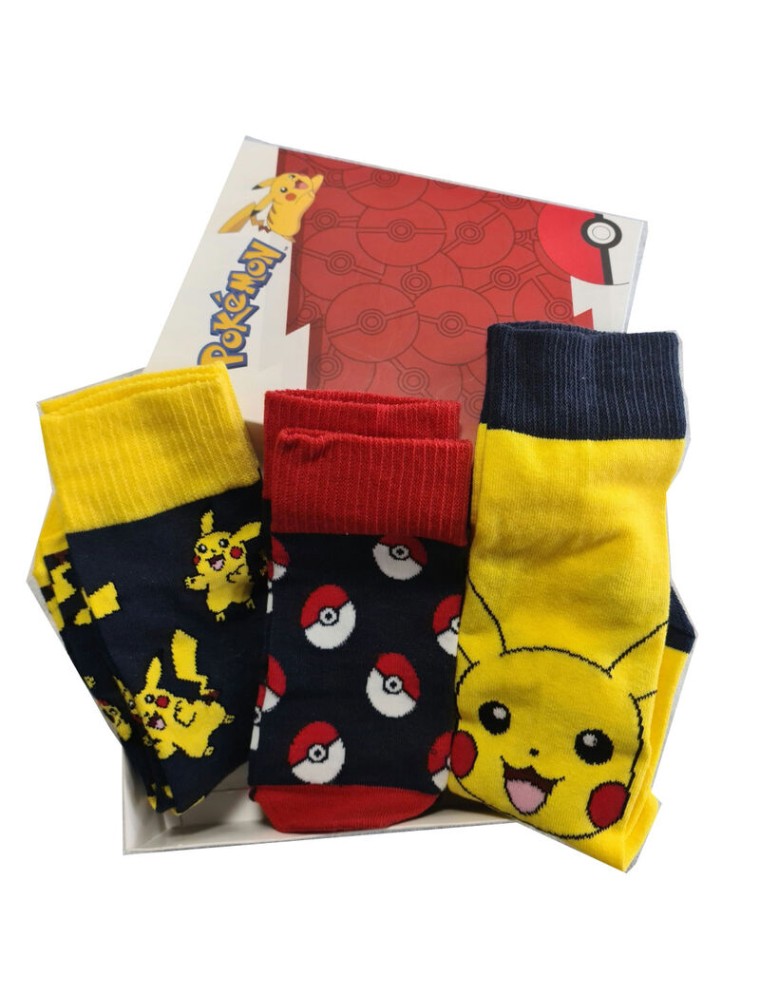 Pokemon Assortiti Pack 3 Calzini Adulto Nintendo