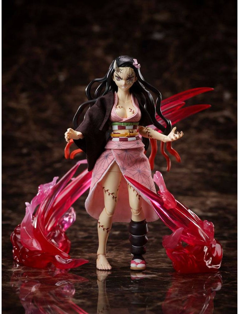 Demon Slayer: Kimetsu No Yaiba Buzzmod Action Figura 1/12 Nezuko Kamado Demon Advancing Ver. 15 Cm Aniplex