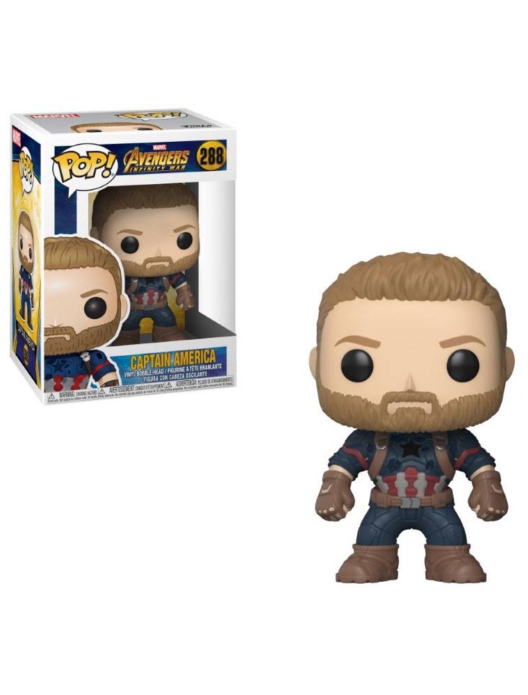 Avengers Infinity War Pop! Movies Vinile Figura Captain America 9 Cm Funko