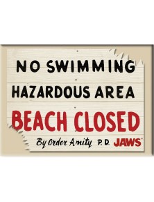 JAWS BEACH CLOSED FLAT MAGNET MAGNETI AQUARIUS ENT