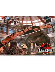 JURASSIC PARK T-REX BANNER FLAT MAGNET MAGNETI AQUARIUS ENT