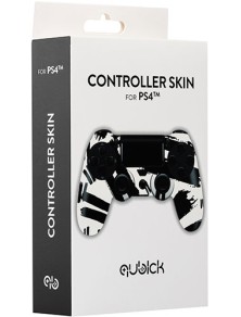 QUBICK PS4 CONTROLLER SKIN BLACK WHITE CUSTODIE/PROTEZIONE