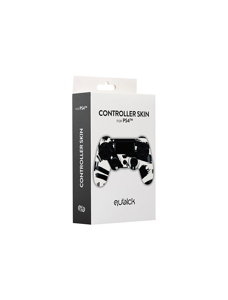 QUBICK PS4 CONTROLLER SKIN BLACK WHITE CUSTODIE/PROTEZIONE