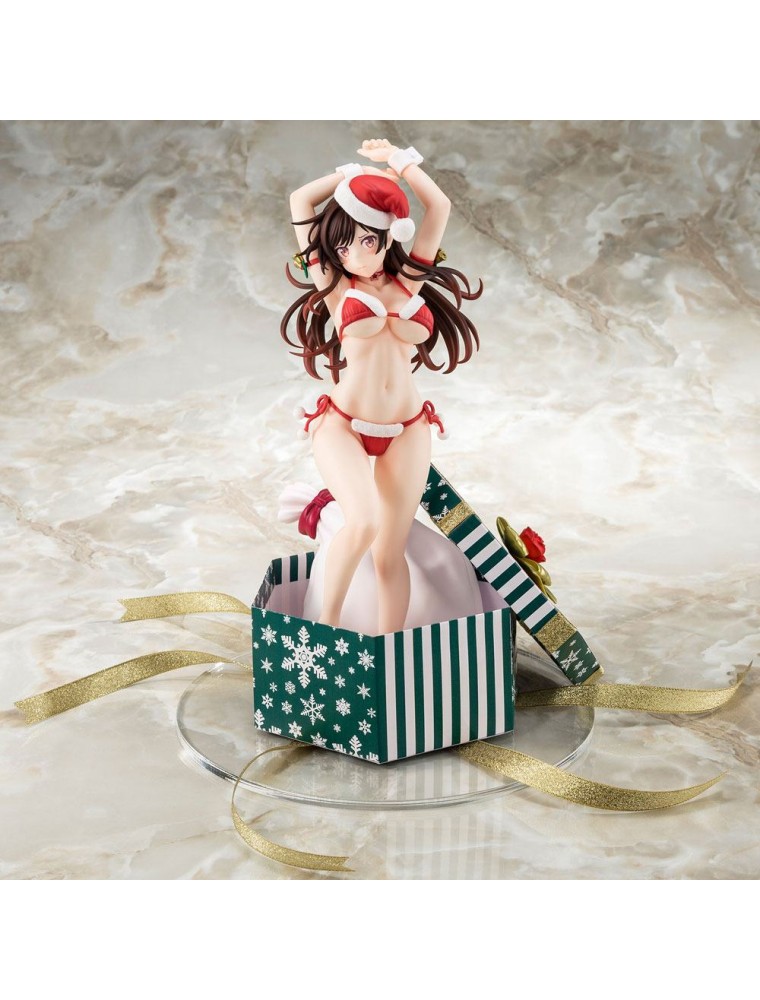 Rent-a-girlfriend Pvc Statua 1/6 Mizuhara Chizuru Santa Bikini De Fuwamoko 2nd Xmas 26 Cm Hakoiri Musume Inc.