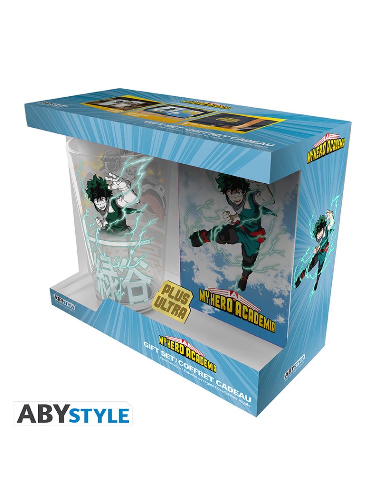 My Hero Academia - Pck Xxl Glass + Spilla + Pocket Agenda "heroes"