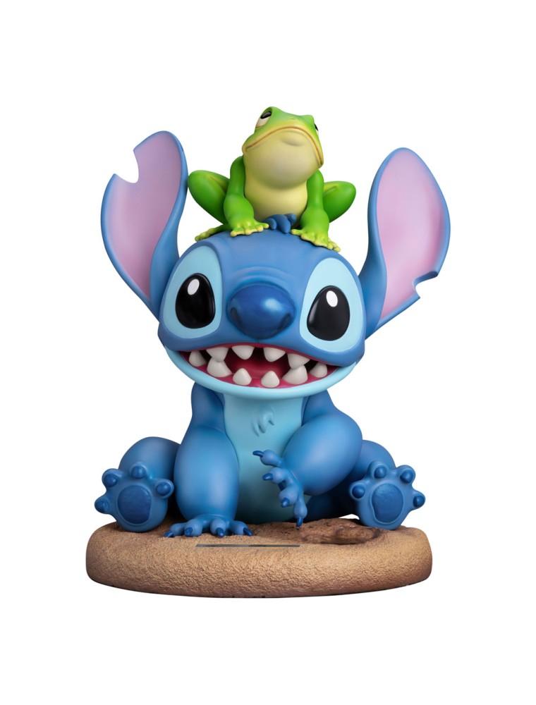 Disney 100th Master Craft Statua Stitch Con Frog 34 Cm Beast Kingdom Toys