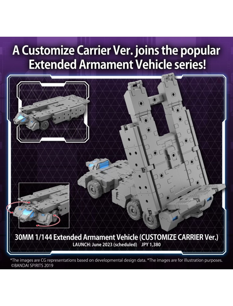 30MM EX ARM VEHICLE CUST CARRIER 1/144 MODEL KIT BANDAI MODEL KIT