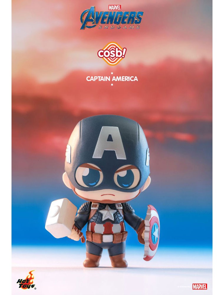 Avengers: Endgame Cosbi Mini Figura Captain America 8 Cm Hot Toys