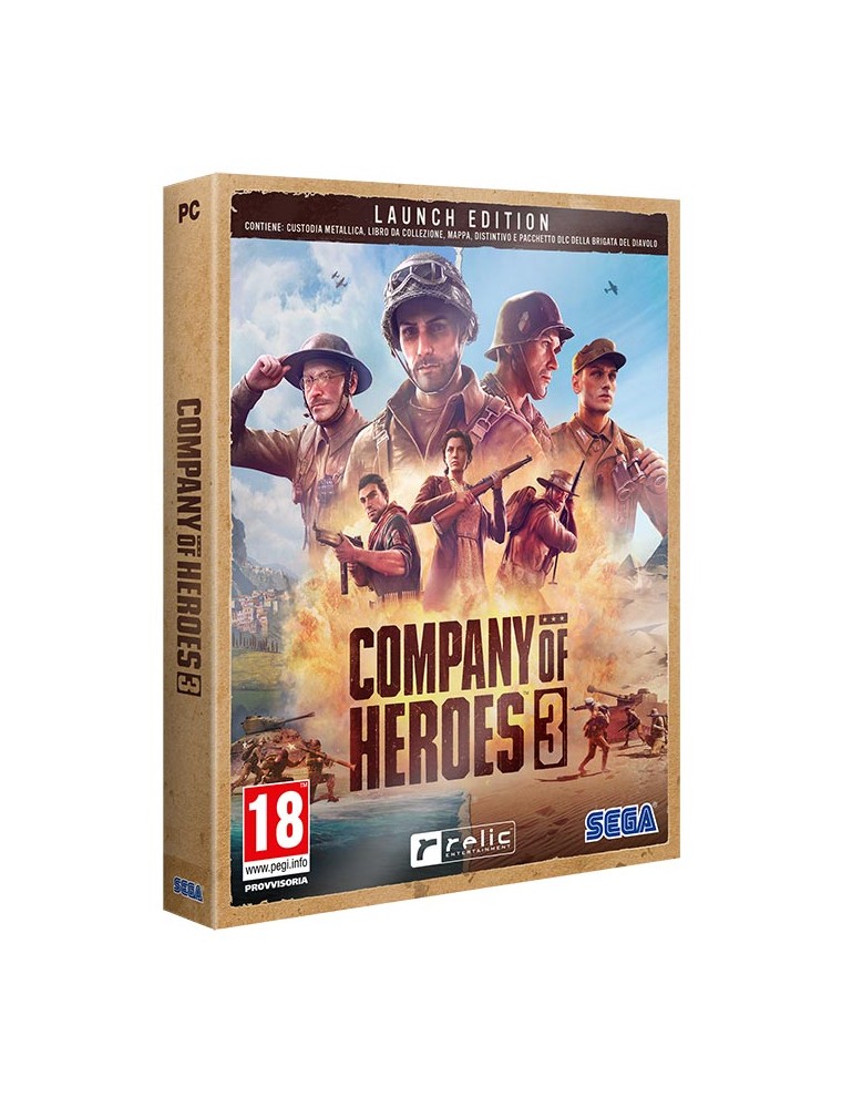 COMPANY OF HEROES 3 LAUNCH EDITION METAL CASE STRATEGICO - GIOCHI PC