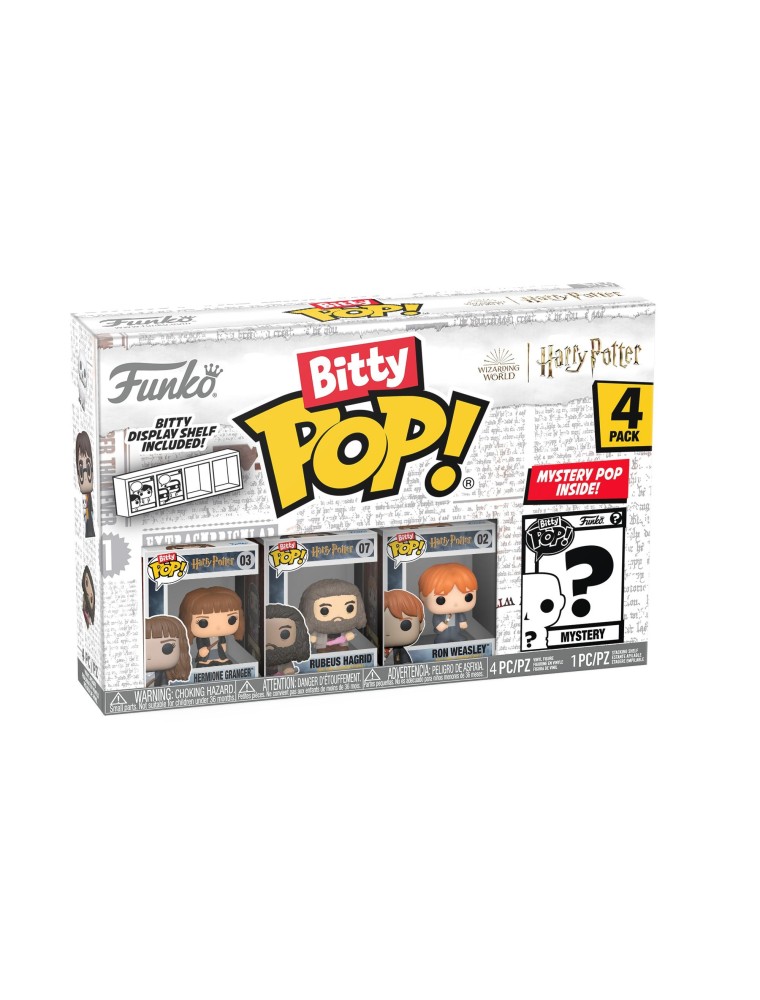 Bitty POP Harry Potter - Hermione Ron e Hagrid e Personaggio a sorpresa Funko