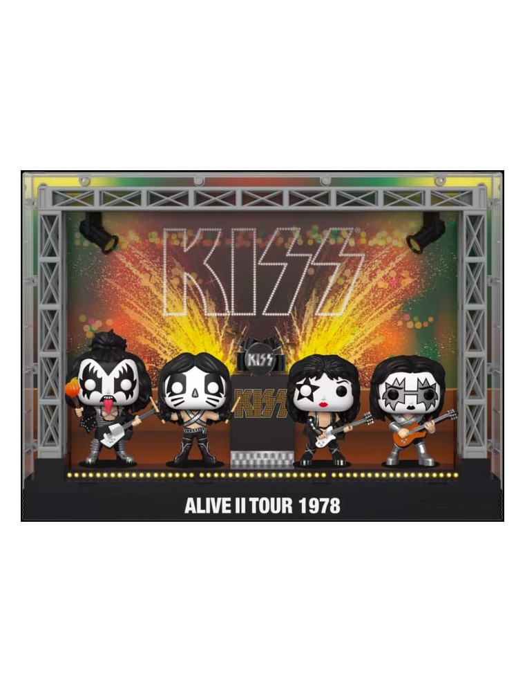 Kiss Pop! Moments Dlx Vinile Figura 4-pack Alive Ii 1978 Tour 9 Cm Funko