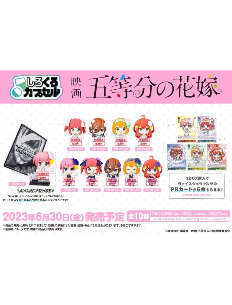 The Quintessential Quintuplets Shiro Kuro Capsul Trading Figures 10-Pack 4 Cm Bushiroad