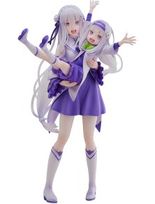 Re:zero Starting Life In Another World Pvc Statua 1/7 Emilia & Childhood Emilia 24 Cm Sega