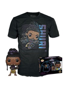 Set Figura Pop & Tee Marvel Black Panther Shury Esclusiva Funko