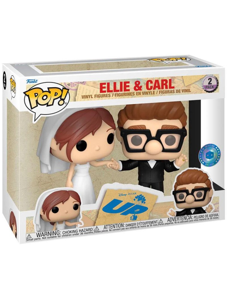 Pop Pack 2 Figures Pop Disney Up Ellie & Carl Esclusiva Funko