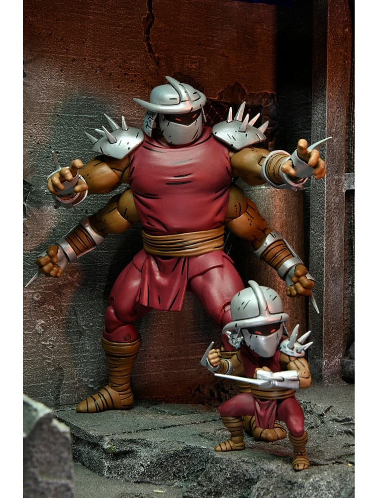 Tartarughe Ninja (mirage Comics) Action Figura Shredder Clone & Mini Shredder (deluxe) 18 Cm Neca