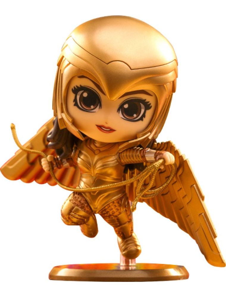 Wonder Woman 1984 Cosbaby (s) Mini Figura Golden Armor Wonder Woman (flying Version) 10 Cm Hot Toys