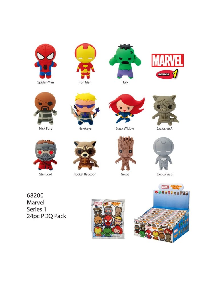 Marvel Pvc Bag Clips Series 1  Con Figure Int.