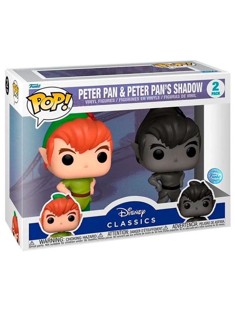 Pop Pack 2 Figures Disney Peter Pan - Peter Pan & Peter Pans Shadow Esclusiva Funko