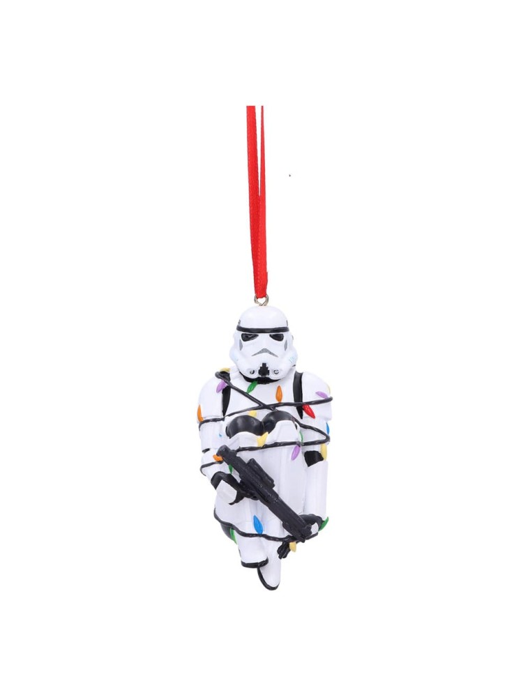 Original Stormtrooper Hanging Tree Ornament Stormtrooper In Fairy Lights 9 Cm Nemesis Now