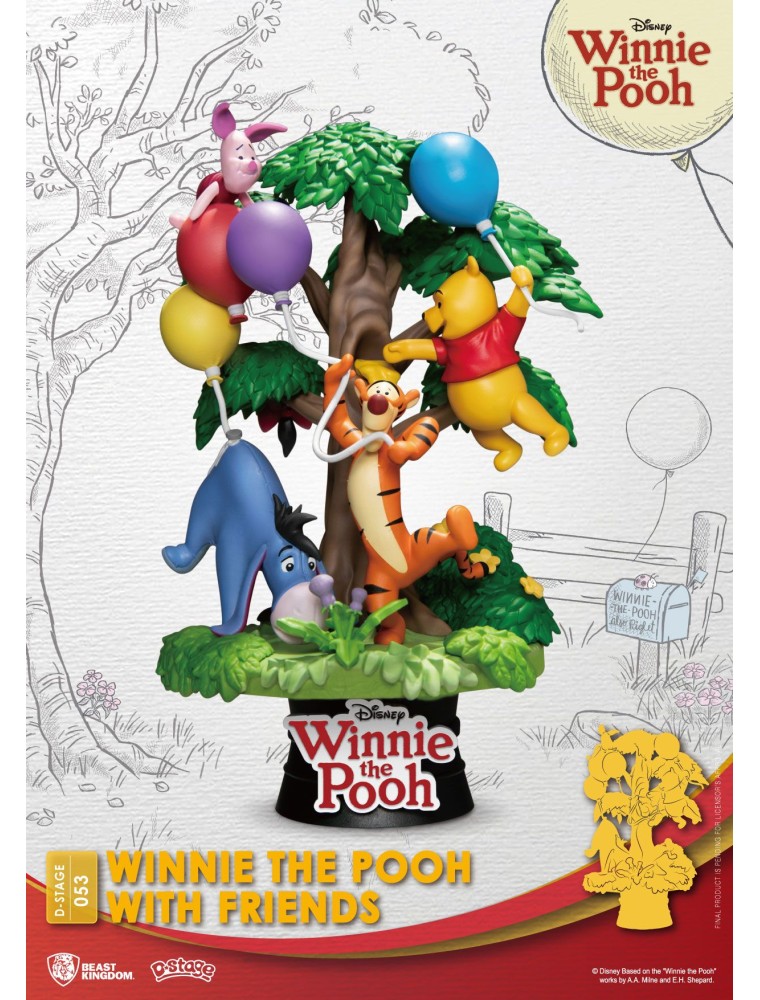 Disney D-stage Pvc Diorama Winnie The Pooh Con Friends 16 Cm Beast Kingdom Toys