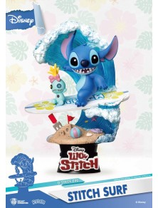 Disney Summer Series D-Stage PVC Diorama Stitch Surf 15 Cm Beast Kingdom Toys