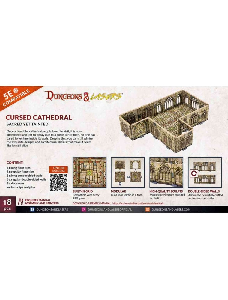 D&L  CURSED CATHEDRAL Miniature E Modellismo Archon Games