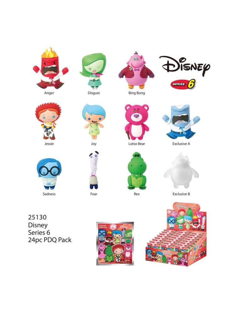 Pixar Pvc Bag Clips Series 6  Con Figura Int.