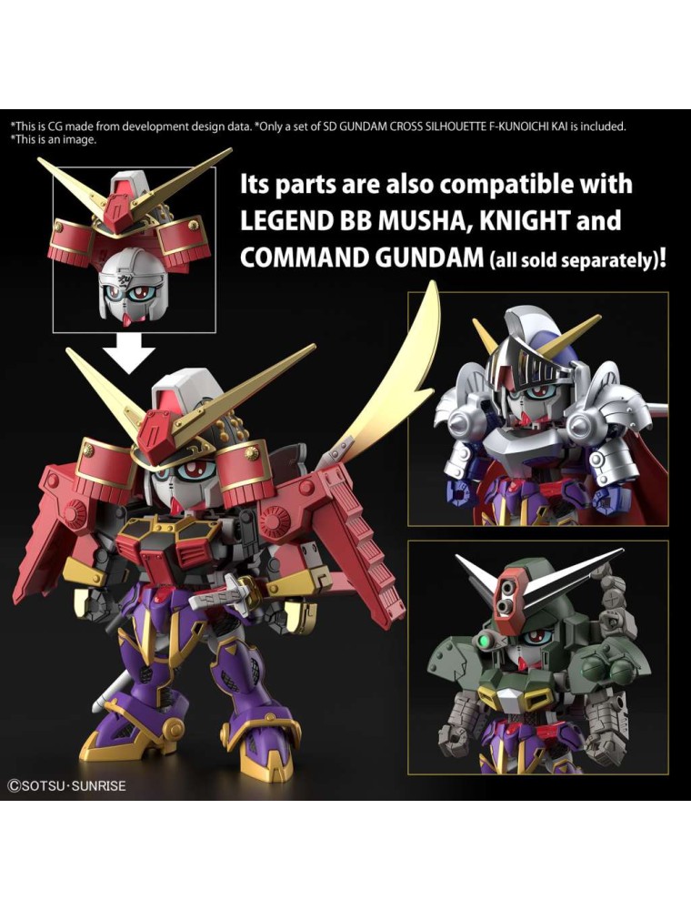 GUNDAM SUPER DEFORMED SD CROSS SILHOUETTE F-KUNOICHI KA MODEL KIT BANDAI