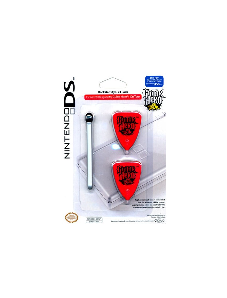 BD&A NDS LITE GUITAR HERO STYLUS PACK - OLD GEN