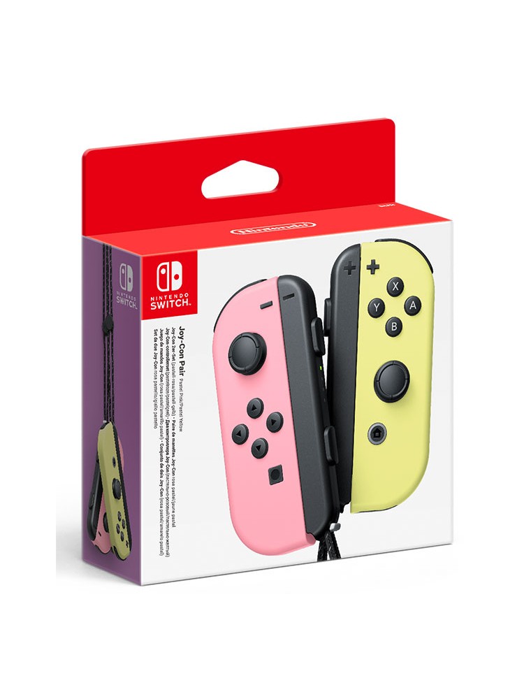 NINTENDO SET 2 JOY-CON ROSA PASTELLO-GIALLO PASTELLO JOYPAD