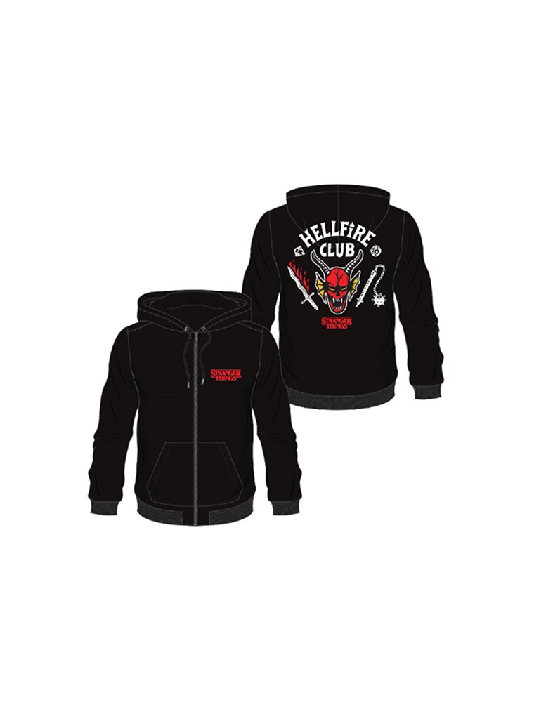 FELPA STRANGER THINGS HELLFIRE CLUB M TV SERIES - ABBIGLIAMENTO