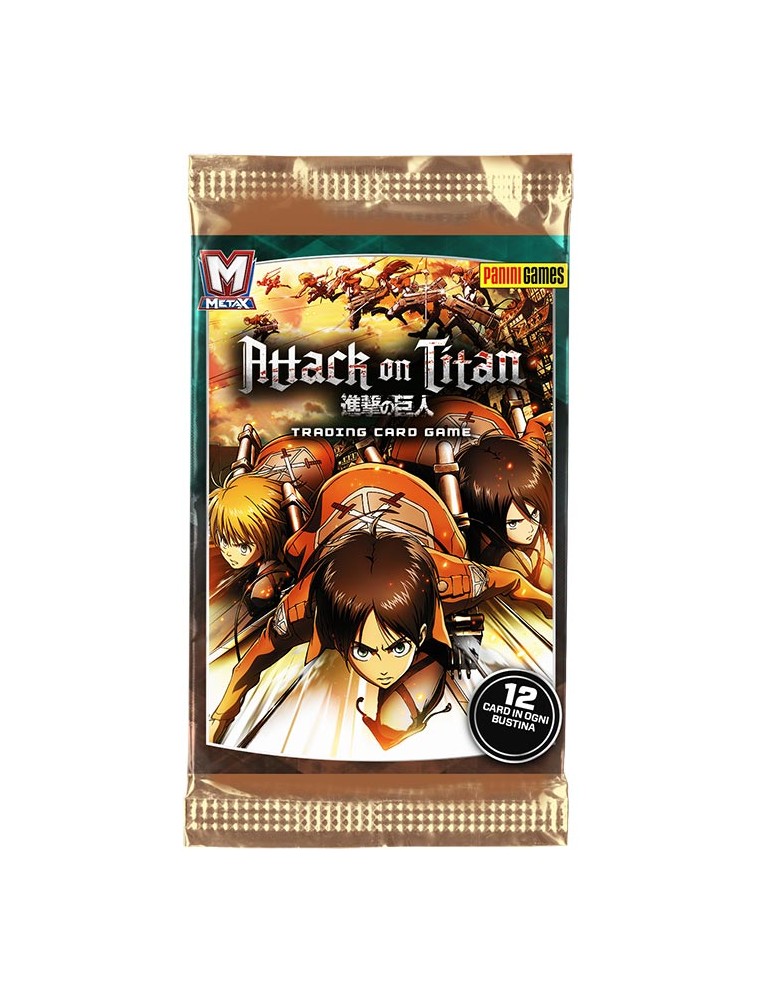 ATTACK ON TITAN CARD 1 BUSTA ANIME MANGA - CARTE DA GIOCO/COLLEZIONE